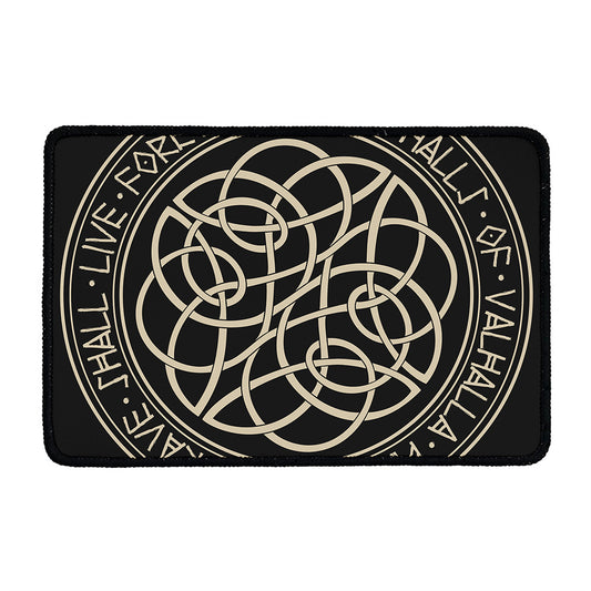 Scandinavian Viking Symbol Print Kitchen Mat