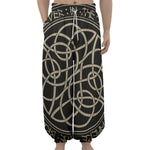Scandinavian Viking Symbol Print Lantern Pants