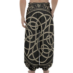 Scandinavian Viking Symbol Print Lantern Pants
