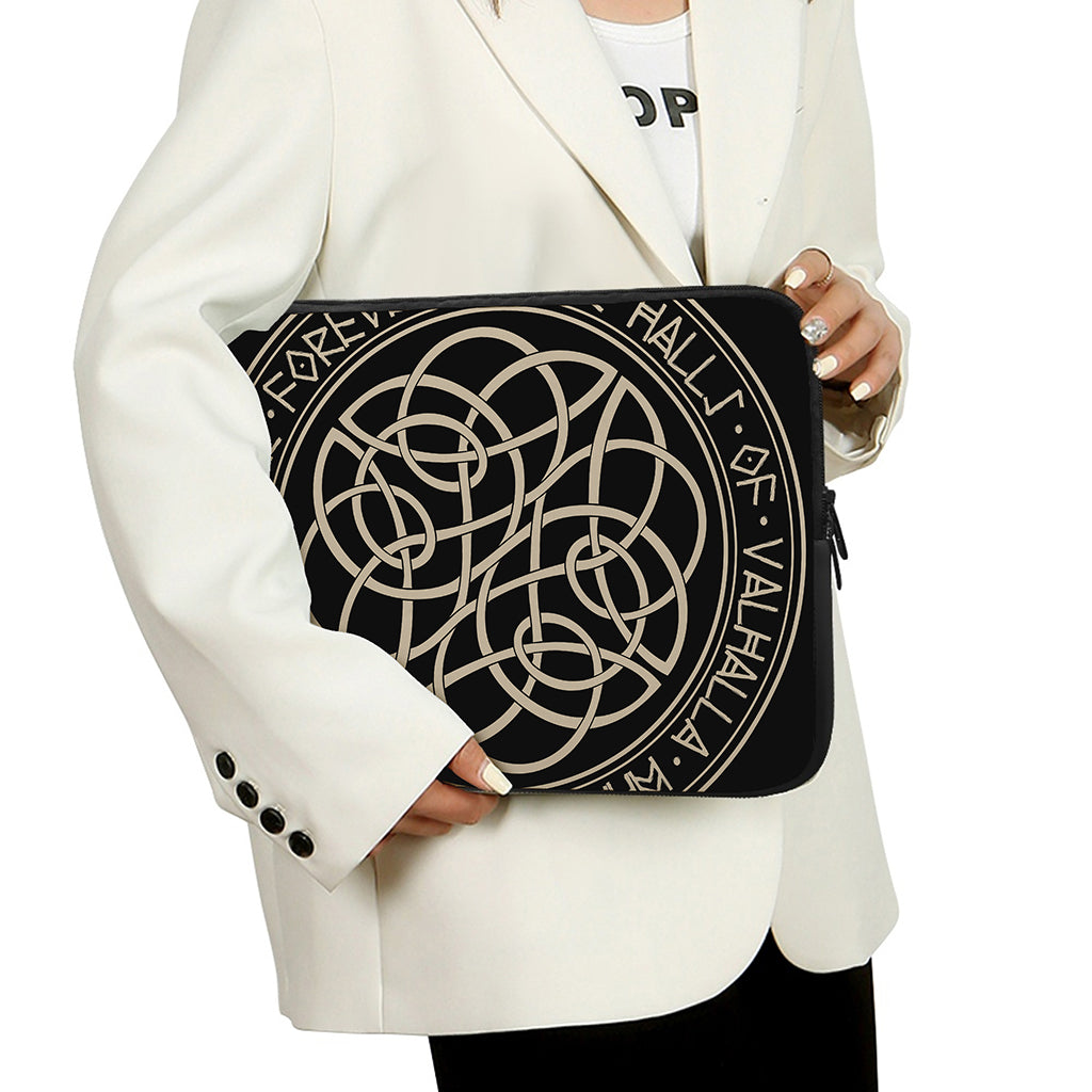 Scandinavian Viking Symbol Print Laptop Sleeve