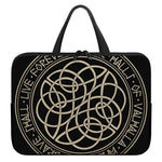 Scandinavian Viking Symbol Print Laptop Sleeve With Handle
