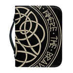 Scandinavian Viking Symbol Print Leather Bible Cover