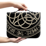 Scandinavian Viking Symbol Print Leather Bible Cover