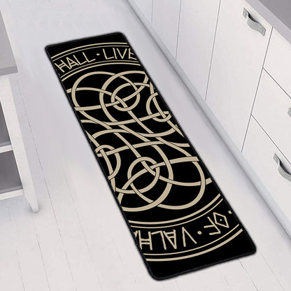 Scandinavian Viking Symbol Print Long Kitchen Mat