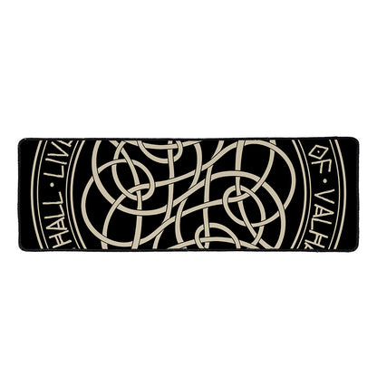 Scandinavian Viking Symbol Print Long Kitchen Mat