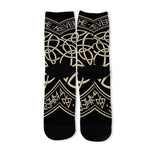 Scandinavian Viking Symbol Print Long Socks