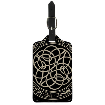 Scandinavian Viking Symbol Print Luggage Tag