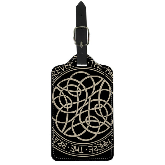 Scandinavian Viking Symbol Print Luggage Tag