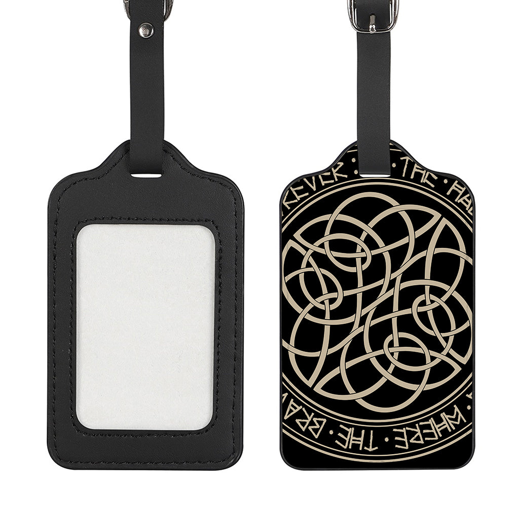 Scandinavian Viking Symbol Print Luggage Tag
