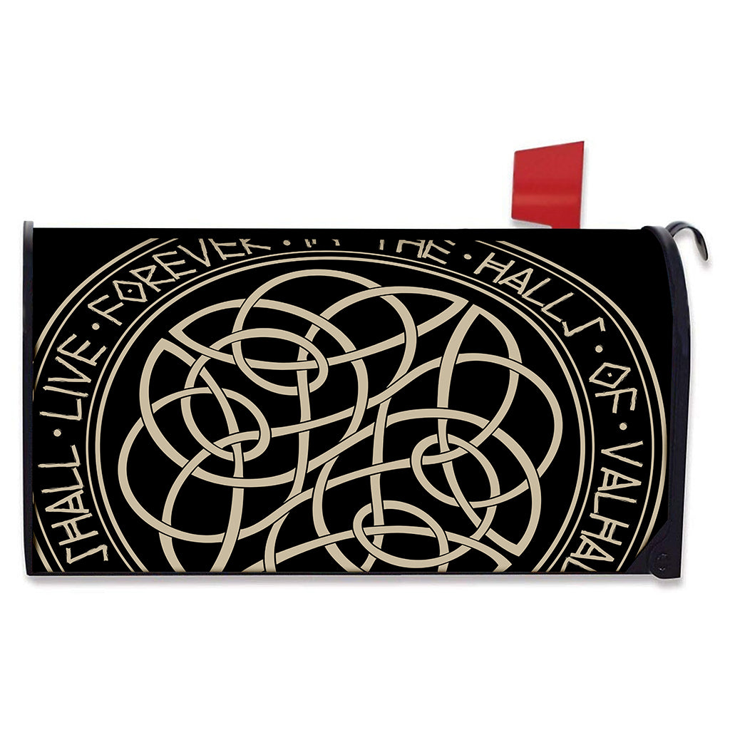 Scandinavian Viking Symbol Print Mailbox Cover