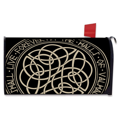 Scandinavian Viking Symbol Print Mailbox Cover