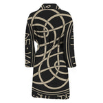 Scandinavian Viking Symbol Print Men's Bathrobe