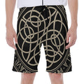 Scandinavian Viking Symbol Print Men's Beach Shorts