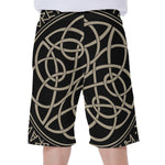 Scandinavian Viking Symbol Print Men's Beach Shorts