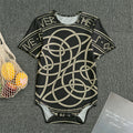 Scandinavian Viking Symbol Print Men's Bodysuit