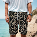 Scandinavian Viking Symbol Print Men's Cargo Shorts