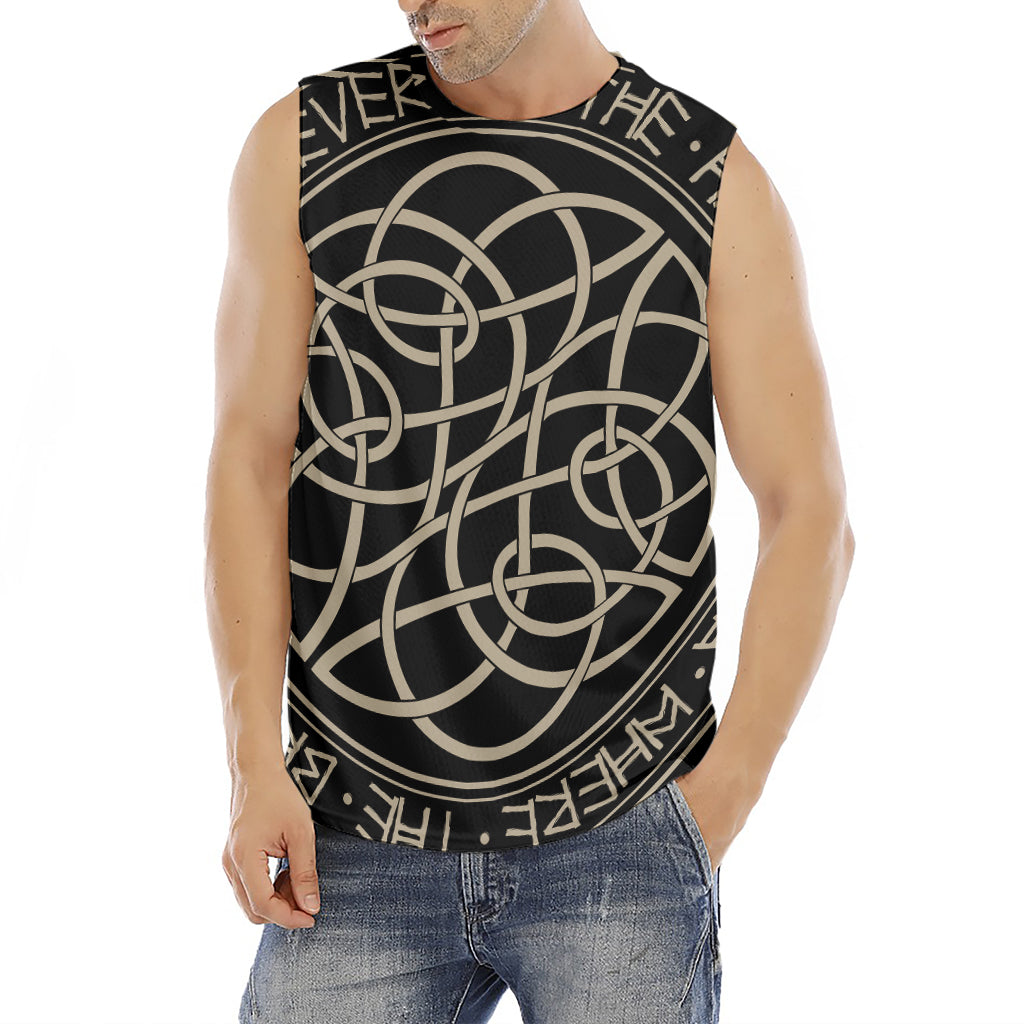 Scandinavian Viking Symbol Print Men's Fitness Tank Top