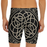 Scandinavian Viking Symbol Print Men's Long Boxer Briefs