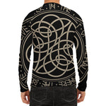 Scandinavian Viking Symbol Print Men's Long Sleeve Rash Guard