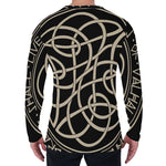 Scandinavian Viking Symbol Print Men's Long Sleeve T-Shirt