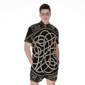 Scandinavian Viking Symbol Print Men's Romper