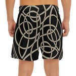 Scandinavian Viking Symbol Print Men's Split Running Shorts