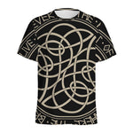 Scandinavian Viking Symbol Print Men's Sports T-Shirt