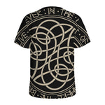 Scandinavian Viking Symbol Print Men's Sports T-Shirt