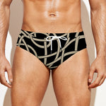 Scandinavian Viking Symbol Print Men's Swim Briefs