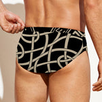 Scandinavian Viking Symbol Print Men's Swim Briefs