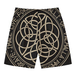 Scandinavian Viking Symbol Print Men's Swim Trunks