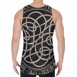 Scandinavian Viking Symbol Print Men's Velvet Tank Top