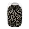 Scandinavian Viking Symbol Print Mesh Laundry Hamper