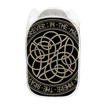 Scandinavian Viking Symbol Print Mesh Laundry Hamper