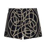Scandinavian Viking Symbol Print Mesh Shorts