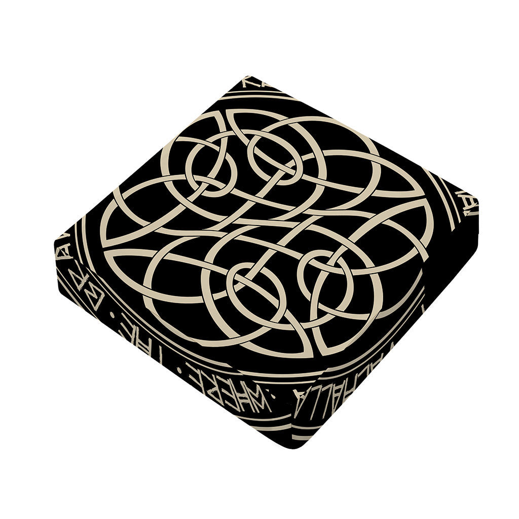 Scandinavian Viking Symbol Print Outdoor Seat Cushion Cover