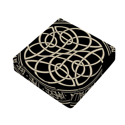 Scandinavian Viking Symbol Print Outdoor Seat Cushion Cover