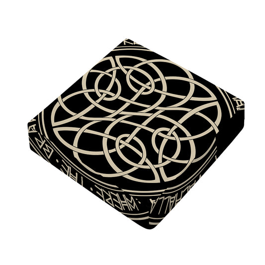 Scandinavian Viking Symbol Print Outdoor Seat Cushion Cover