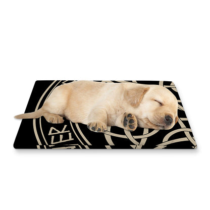 Scandinavian Viking Symbol Print Pet Cooling Mat Cover