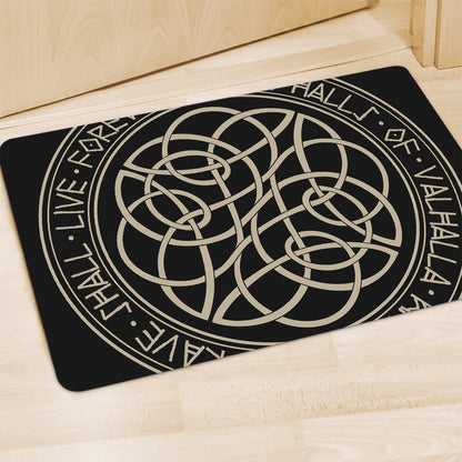 Scandinavian Viking Symbol Print Polyester Doormat