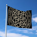 Scandinavian Viking Symbol Print Polyester Flag