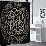 Scandinavian Viking Symbol Print Premium Shower Curtain