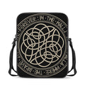 Scandinavian Viking Symbol Print Rectangular Crossbody Bag
