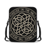 Scandinavian Viking Symbol Print Rectangular Crossbody Bag