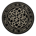 Scandinavian Viking Symbol Print Round Blanket