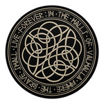 Scandinavian Viking Symbol Print Round Blanket