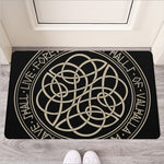 Scandinavian Viking Symbol Print Rubber Doormat