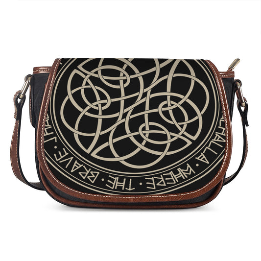 Scandinavian Viking Symbol Print Saddle Bag