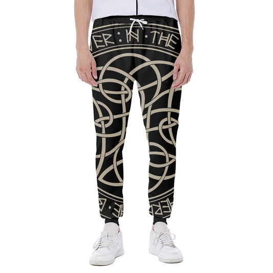 Scandinavian Viking Symbol Print Scuba Joggers