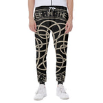 Scandinavian Viking Symbol Print Scuba Joggers